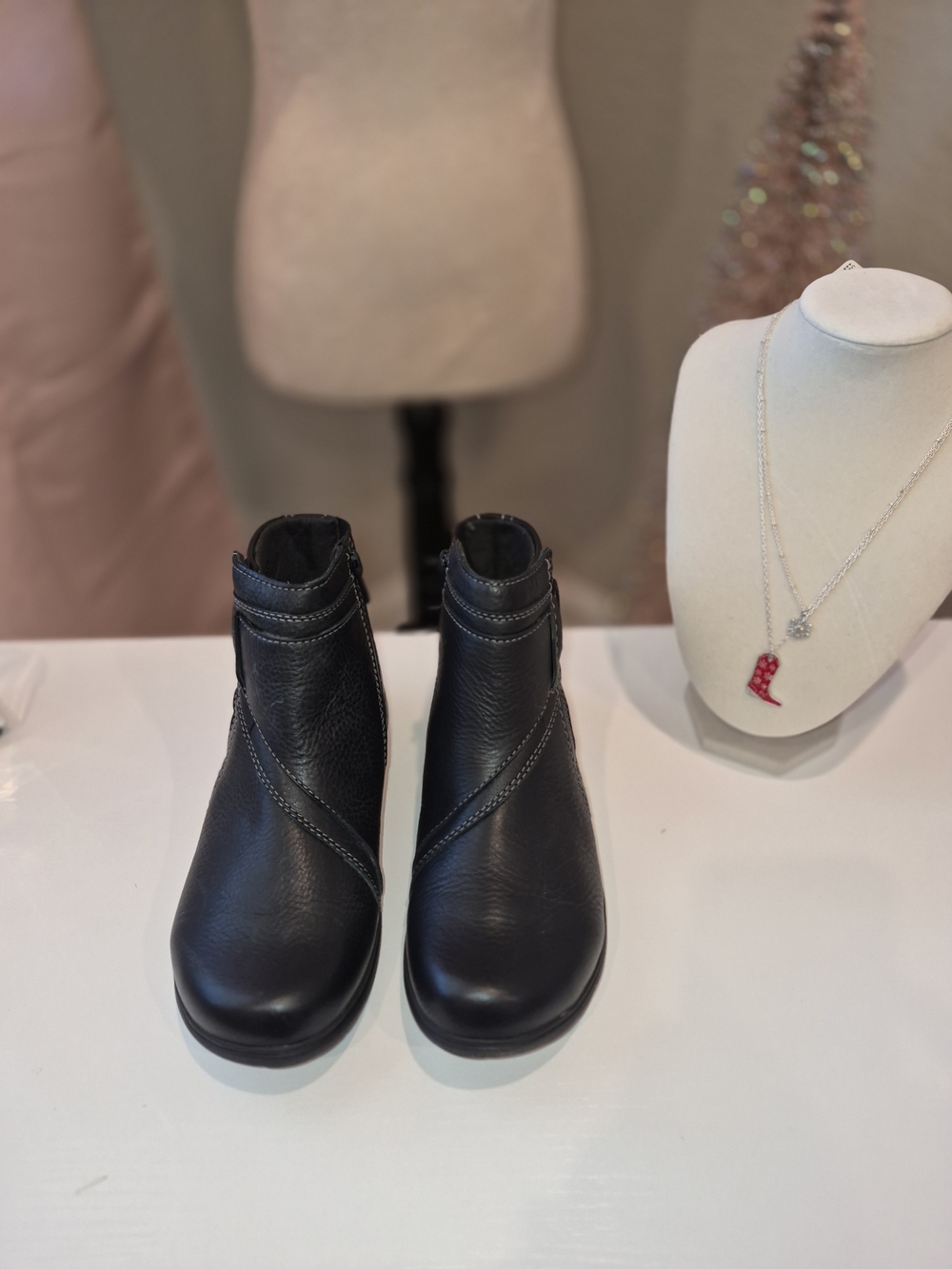 Clarks Black Leather Girls' Ankle Boots